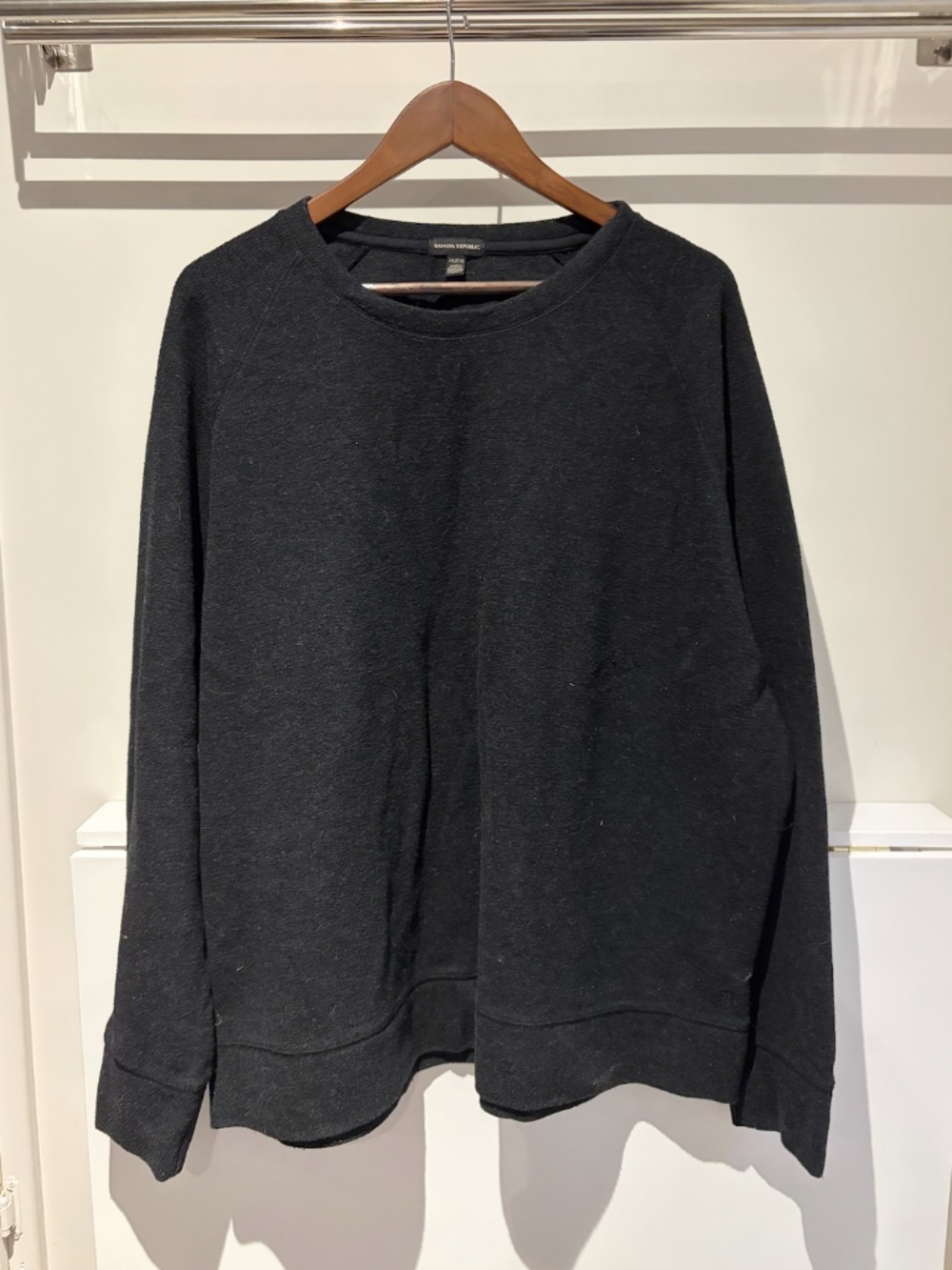 Banana Republic Black Long Sleeve Crewneck Shirt Size XXL